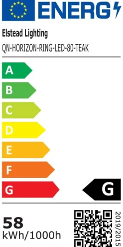 Duża lampa wisząca LED Horizon (QN-HORIZON-RING-LED-80-TEAK) - Quintiesse