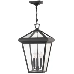 Duża latarnia wisząca Alford Place - 3 źródła światła - Czarna (QN-ALFORD-PLACE8-L-MB) - Quintiesse