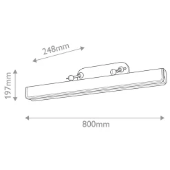 Duża obrazówka LED Valise Picture - Vintage mosiądz, skóra smokingowa (QN-VALISE-PL-L-VBS-TL) - Quintiesse