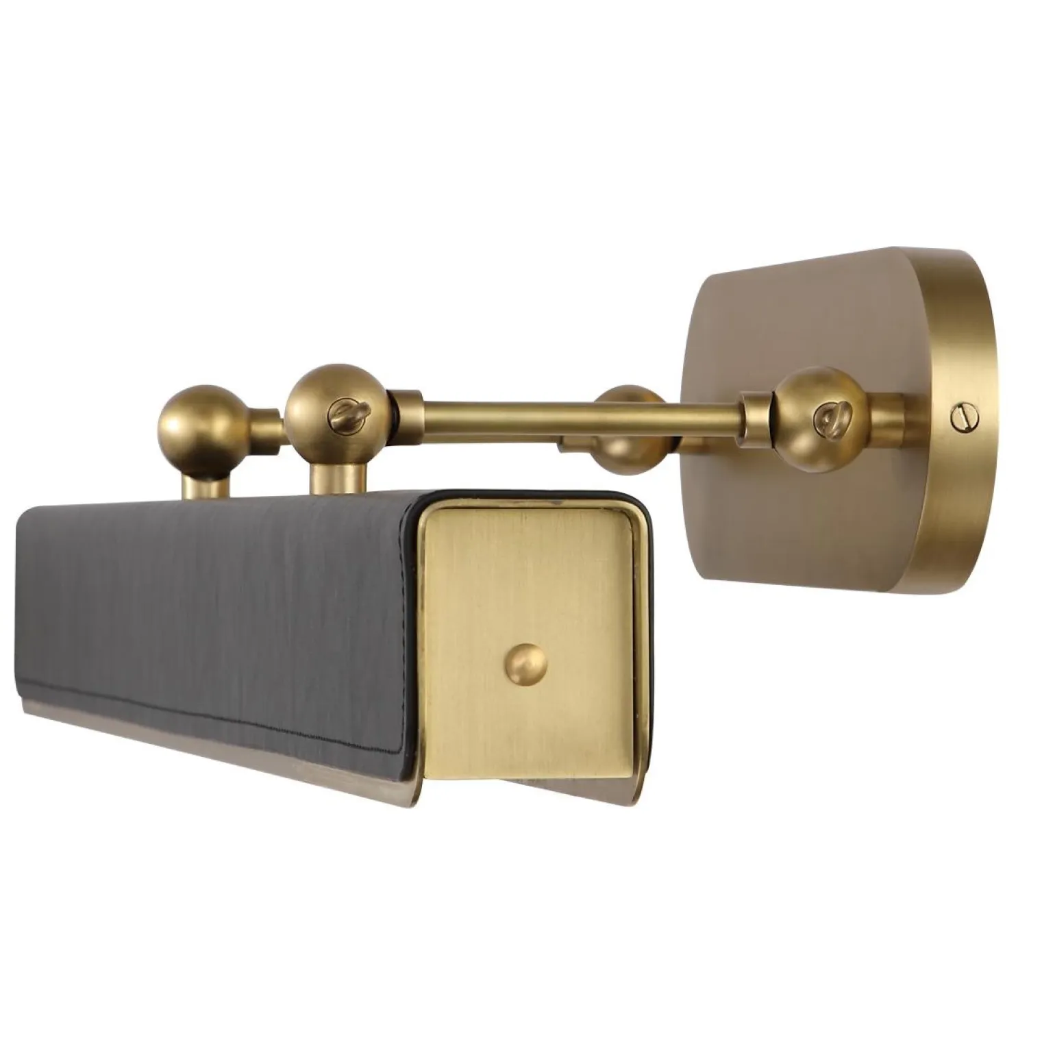 Duża obrazówka LED Valise Picture - Vintage mosiądz, skóra smokingowa (QN-VALISE-PL-L-VBS-TL) - Quintiesse