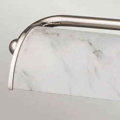 Duża obrazówka Winchfield - 4 źródła światła - Postarzany mosiądz & Biały marmur (WINCHFIELD-PLL-PN-WM) - Elstead Lighting