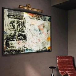 Duża obrazówka Wynwood - 2 źródła światła - Vintage mosiądz (QN-WYNWOOD-PL-L-VBS) - Quintiesse