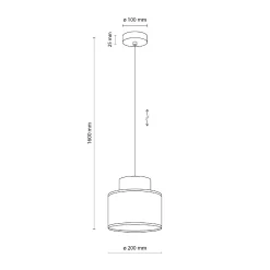 DUO JUTA BROWN LAMPA WISZACA 1 (2785) - TK Lighting