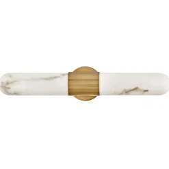 Duży kinkiet LED Ibiza - Klasyczny mosiądz (QN-IBIZA-L-HB) - Quintiesse