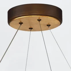 Duży żyrandol Vaughan - Brązowo-złoty (QN-VAUGHAN-P-L-BRZ-GD) - Quintiesse