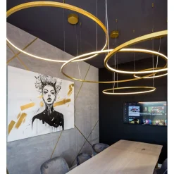 ECHO W 180 Żyrandol ciemny złoty 4000K (67982) - Ramko