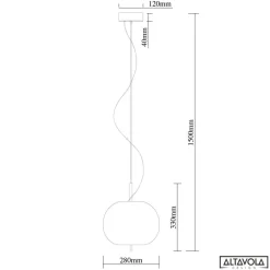 Ekskluzywna lampa LED wisząca złoto biała Apple P Altavola Design (LA058/P ) - ALTAVOLA DESIGN