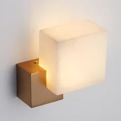 Ekskluzywny marmurowy kinkiet CUBO LED złota 18 cm (ST-DL-8537 gold) - Step into Design