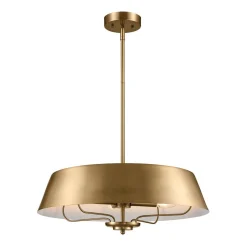 Elegancka Lampa wisząca Luella - 4 źródła światła - Szczotkowany naturalny mosiądz (KL-LUELLA-4P-BNB) - Kichler