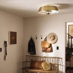 Elegancka Lampa wisząca Luella - 4 źródła światła - Szczotkowany naturalny mosiądz (KL-LUELLA-4P-BNB) - Kichler