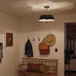 Elegancka Lampa wisząca Luella - 3 źródła światła - Czarne & Mosiądz (KL-LUELLA-3P-BKB) - Kichler