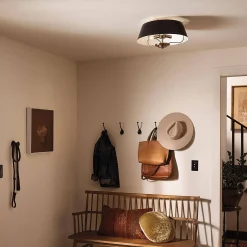 Elegancka Lampa wisząca Luella - 3 źródła światła - Czarne & Mosiądz (KL-LUELLA-3P-BKB) - Kichler