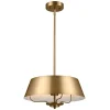Elegancka Lampa wisząca Luella - 3 źródła światła - Szczotkowany naturalny mosiądz (KL-LUELLA-3P-BNB) - Kichler