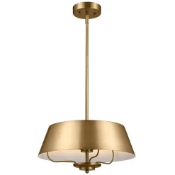 Elegancka Lampa wisząca Luella - 3 źródła światła - Szczotkowany naturalny mosiądz (KL-LUELLA-3P-BNB) - Kichler