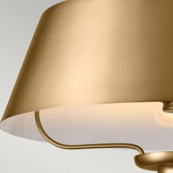 Elegancka Lampa wisząca Luella - 3 źródła światła - Szczotkowany naturalny mosiądz (KL-LUELLA-3P-BNB) - Kichler