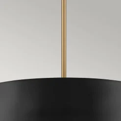 Elegancka Lampa wisząca Luella - 4 źródła światła - Czarne & Mosiądz (KL-LUELLA-4P-BKB) - Kichler