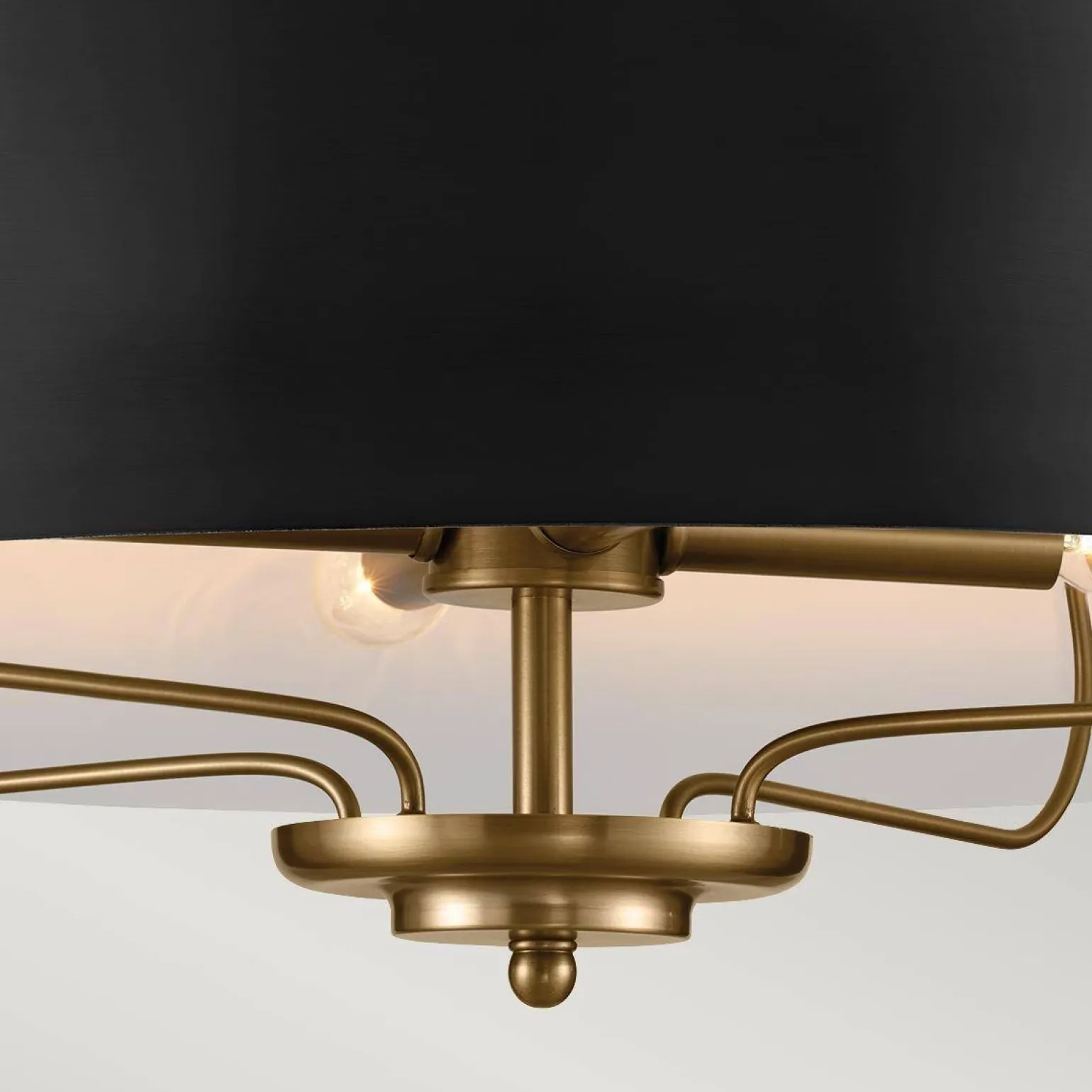 Elegancka Lampa wisząca Luella - 4 źródła światła - Czarne & Mosiądz (KL-LUELLA-4P-BKB) - Kichler