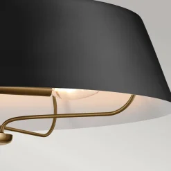 Elegancka Lampa wisząca Luella - 4 źródła światła - Czarne & Mosiądz (KL-LUELLA-4P-BKB) - Kichler
