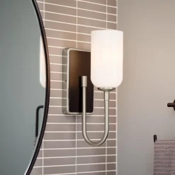 Elegancki kinkiet Solia Szczotkowany nikiel (KL-SOLIA-1W-BNB) - Elstead Lighting