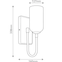 Elegancki kinkiet Solia Szczotkowany nikiel (KL-SOLIA-1W-BNB) - Elstead Lighting