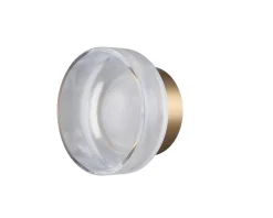 Elegancki okrągły kinkiet CARMELLO LED transparentna złota 13,5 cm (ST-DL-8535 gold) - Step into Design