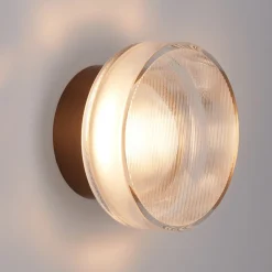 Elegancki okrągły kinkiet CARMELLO LED transparentna złota 13,5 cm (ST-DL-8535 gold) - Step into Design