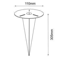 Element montażowy do lamp stojących ogrodowych - Antracyt (9954) - Shilo Garden