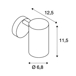 ENOLA_B ścienna, QPAR51, czarna, max. 50W