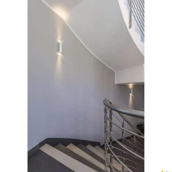 ENOLA_B, lampa ścienna, QPAR51, okrągła, up/down, kolor biały, maks. 50 W, z białym pierścieniem dekoracyjnym (151801) - SLV