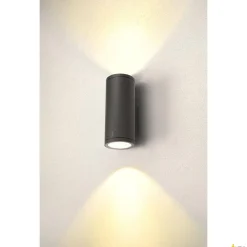 ENOLA ROUND UP/DOWN L, lampa ścienna natynkowa LED outdoor, kolor antracytowy CCT 3000/4000K (1003441) - SLV