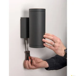 ENOLA ROUND UP/DOWN M, zewnętrzna oprawa ścienna do nabudowania LED, kolor antracytowy (1003425) - SLV