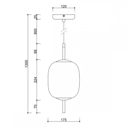 EPLI MINI czarna sufitowa lampa wisząca (EM0122P0) - Ummo