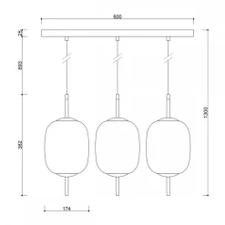 EPLI MINI 3L biała potrójna sufitowa lampa wisząca (EM0311PL) - Ummo