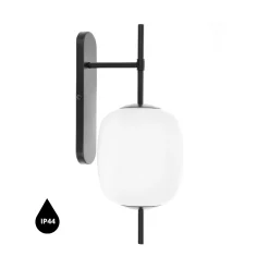 EPLI MINI W czarna lampa ścienna / kinkiet z podwyższoną szczelnością IP44 (EMK120S0) - Ummo