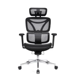 Ergonomiczny,regulowany fotel gamingowy Control Pro Czarny (LV0656) - LVN SYSTEM