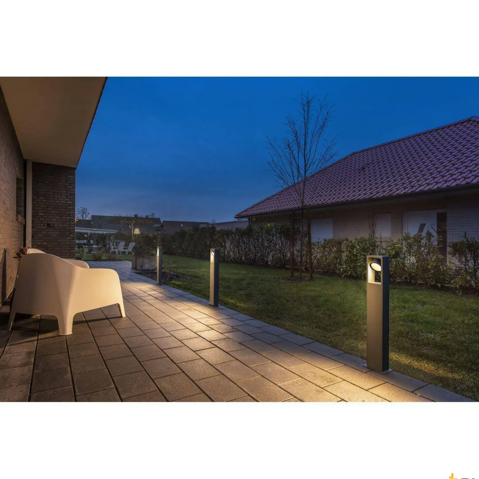 ESKINA FRAME 75 FL, zewnętrzna lampa stojąca LED, single, kolor antracytowy, przełącznik CCT, 3000/4000 K (1004750) - SLV