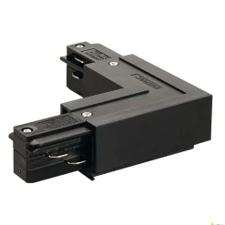 EUTRAC łącznik L z możliwością zasilania, uziemienie wewnątrz, kolor czarny (145680) - SLV