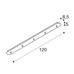 EUTRAC 3f łącznik T uziemienie lewe, biała