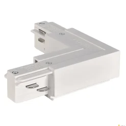 EUTRACK, łącznik L z możliwością zasilania, uziemienie wewnątrz, zwyczajny biały (1001521) - SLV