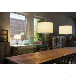 FENDA, abażur, okrągły, beżowy, Ø/W 30/20 cm (155583) - SLV