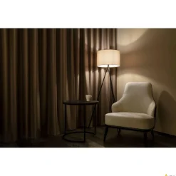 FENDA, lampa podłogowa, A60, kolor czarny, bez abażuru, maks. 40W (155490) - SLV