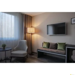 FENDA, lampa podłogowa, podstawa lampy, TC-(D,H,T,Q)SE, kolor czarny, bez abażuru, maks. 60W (155790) - SLV