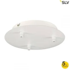 FITU rozeta, potrójna, okrągła, biała, 16A max.