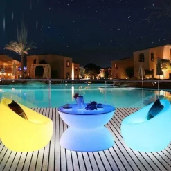 Fotel ogrodowy PARTY LED RGBW 16 kolorów 74 cm (ES-SF002) - Step into Design