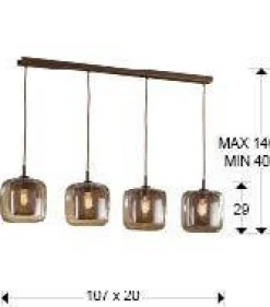 Fox lampa wisząca 4L (653422) - Schuller