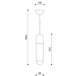 FUNSUI A biała sufitowa lampa wisząca (FNA111P0) - Ummo