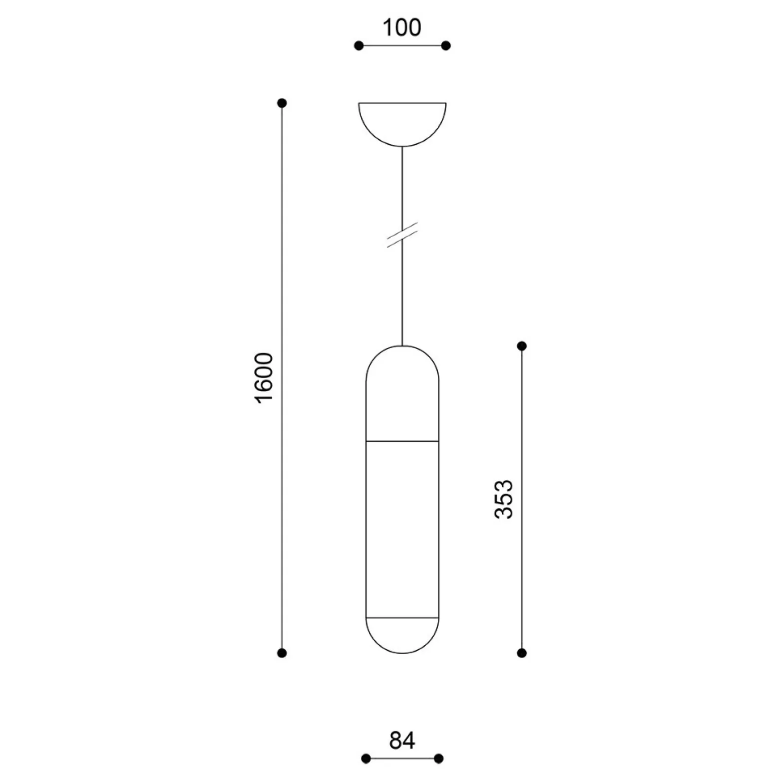 FUNSUI A czarna sufitowa lampa wisząca (FNA122P0) - Ummo