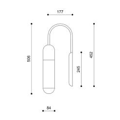FUNSUI W A biała lampa ścienna / kinkiet (FNWA11000) - Ummo