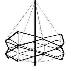 Geometryczna czarna lampa wisząca SPACE 60 cm (ST-9858 P/S black) - Step into Design