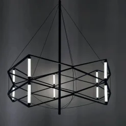 Geometryczna czarna lampa wisząca SPACE 60 cm (ST-9858 P/S black) - Step into Design